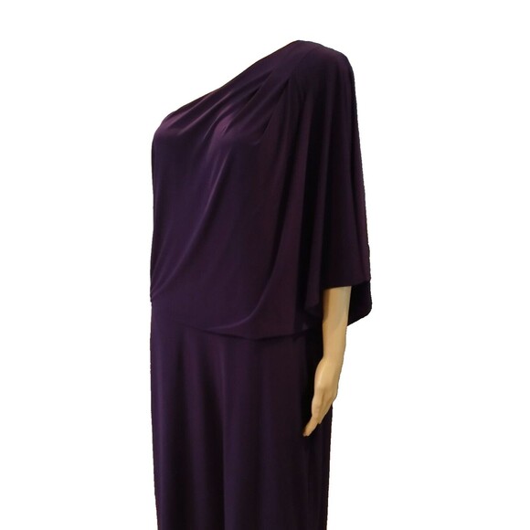 Dressbarn Women's Dress Cocktail Party Size 16 One Shoulder Elegant Wedding - Picture 6 of 9